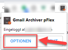 Gmail Archiver Extension Optionen alt text