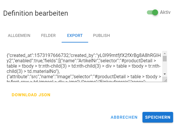 Importly Export alt text
