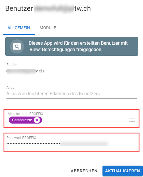 Variante Komfort pApp PROFFIX alt text