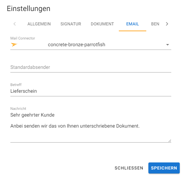 Email Signy Konfiguration alt text
